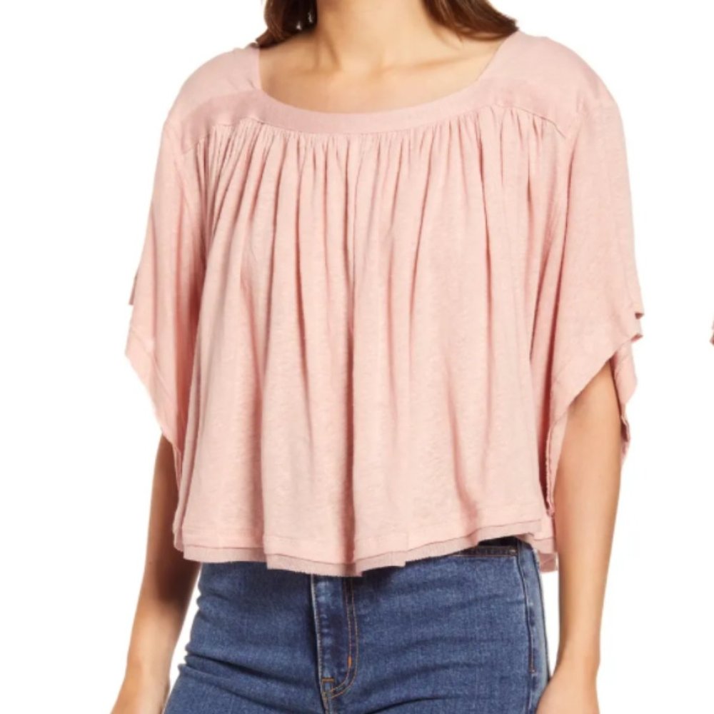 Free People Women's Sunsetter T-Shirt Strawberry Smoothie Medium NWT